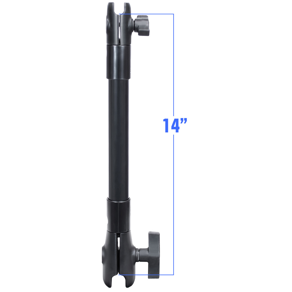 RAM Mount 14" Long Extension Pole w/1" and 1.5" Single Open Socket - RAP-CB-201-14U, made by RAM Mounting Systems - RAP-CB-201-14U RAM Mount 14" Long Extension Pole w/1" and 1.5" Single Open Socket - RAP-CB-201-14U, made by RAM Mounting Systems - RAP-CB-201-14U