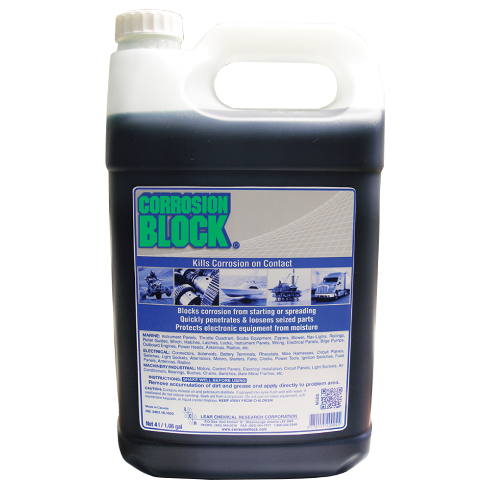 Corrosion Block Liquid 4-Liter Refill - Non-Hazmat, Non-Flammable & Non-Toxic - 20004, made by Corrosion Block - 20004 Corrosion Block Liquid 4-Liter Refill - Non-Hazmat, Non-Flammable & Non-Toxic - 20004, made by Corrosion Block - 20004
