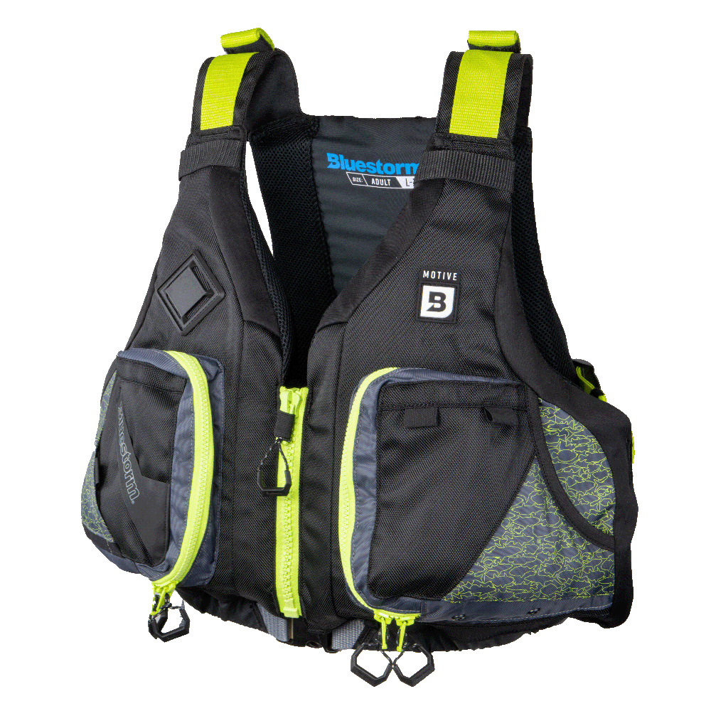 Bluestorm Motive Kayak Fishing Vest - Hi-Vis - 2XL/3XL - BS-248-HVS-2/3XL, made by Bluestorm - BS-248-HVS-2/3XL Bluestorm Motive Kayak Fishing Vest - Hi-Vis - 2XL/3XL - BS-248-HVS-2/3XL, made by Bluestorm - BS-248-HVS-2/3XL