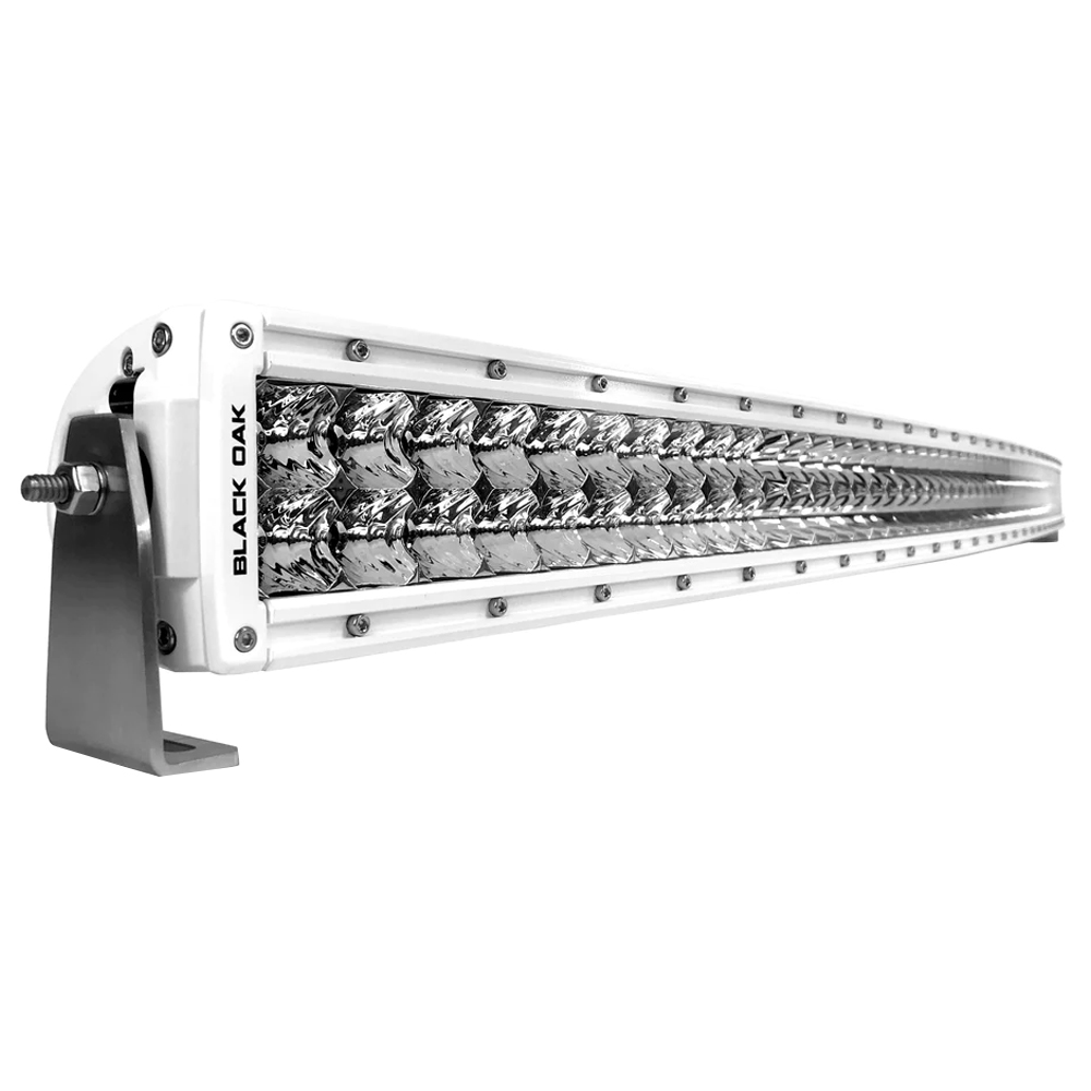 Black Oak Pro Series 3.0 Curved Double Row 50" LED Light Bar - Combo Optics - White Housing - 50CCM-D5OS, made by Black Oak LED - 50CCM-D5OS Black Oak Pro Series 3.0 Curved Double Row 50" LED Light Bar - Combo Optics - White Housing - 50CCM-D5OS, made by Black Oak LED - 50CCM-D5OS