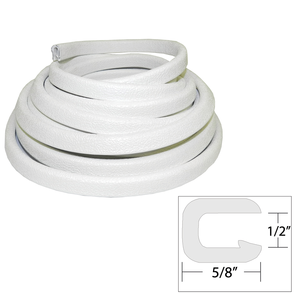 TACO Flexible Vinyl Trim - ½" Opening x ⅝"W x 25'L - White - V30-1316W25-1, made by TACO Marine - V30-1316W25-1 TACO Flexible Vinyl Trim - ½" Opening x ⅝"W x 25'L - White - V30-1316W25-1, made by TACO Marine - V30-1316W25-1