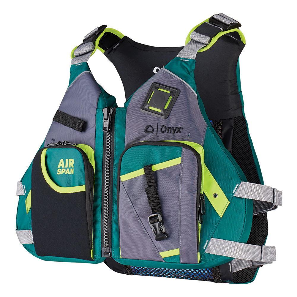 Onyx Airspan Angler Life Jacket - XL/2X - Green - 123200-400-060-23, made by Onyx Outdoor - 123200-400-060-23 Onyx Airspan Angler Life Jacket - XL/2X - Green - 123200-400-060-23, made by Onyx Outdoor - 123200-400-060-23