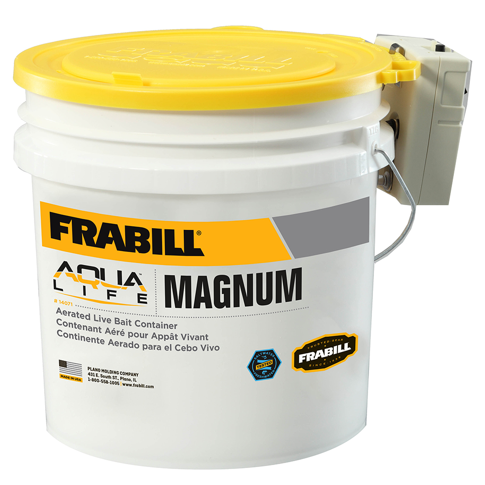 Frabill Magnum Bucket - 4.25 Gallons w/Aerator - 14071, made by Frabill - 14071 Frabill Magnum Bucket - 4.25 Gallons w/Aerator - 14071, made by Frabill - 14071