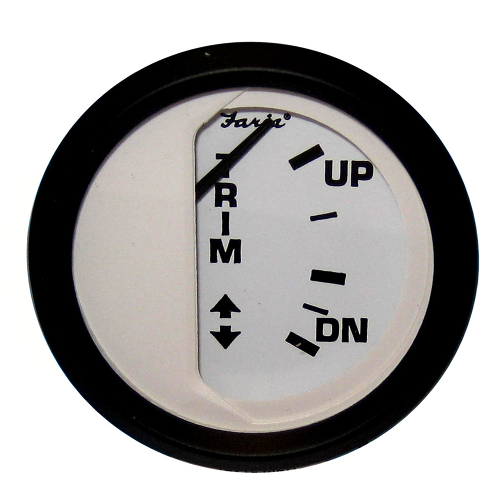 Faria Euro White 2" Trim Gauge f/ Mercury / Mariner /Mercruiser/Volvo DP/ Yamaha '01 and Newer - 12916, made by Faria Beede Instruments - 12916 Faria Euro White 2" Trim Gauge f/ Mercury / Mariner /Mercruiser/Volvo DP/ Yamaha '01 and Newer - 12916, made by Faria Beede Instruments - 12916