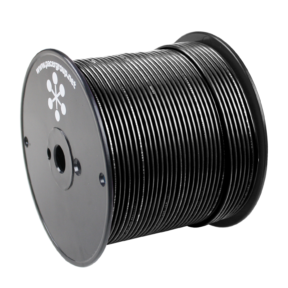 Pacer Black 8 AWG Primary Wire - 500' - WUL8BK-500, made by Pacer Group - WUL8BK-500