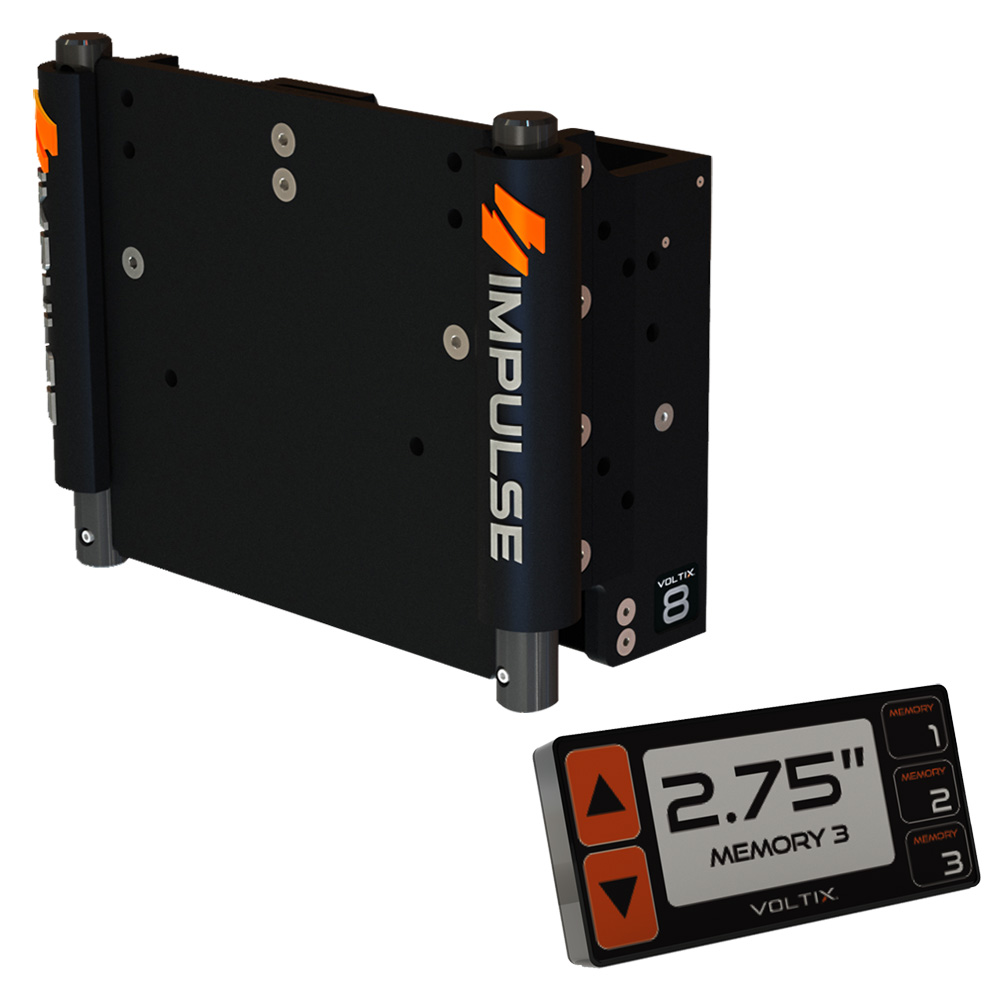 IMPULSE 8" Set Back Electric Jack Plate w/Smart Control - Black Anodized - 75060-B, made by IMPULSE - 75060-B IMPULSE 8" Set Back Electric Jack Plate w/Smart Control - Black Anodized - 75060-B, made by IMPULSE - 75060-B