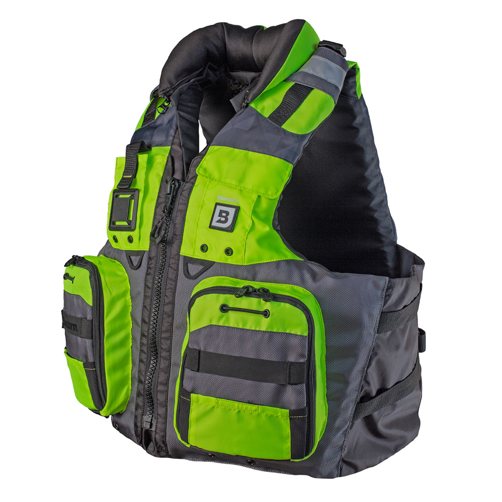 Bluestorm Classic Adult Fishing Life Jacket - Hi-Vis - S/M - BS-70B-HVS-S/M, made by Bluestorm - BS-70B-HVS-S/M