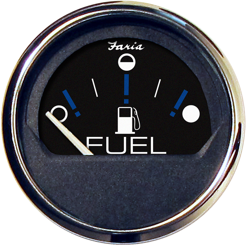 Faria Chesapeake Black 2" Fuel Level Gauge (Metric) - 13721, made by Faria Beede Instruments - 13721 Faria Chesapeake Black 2" Fuel Level Gauge (Metric) - 13721, made by Faria Beede Instruments - 13721