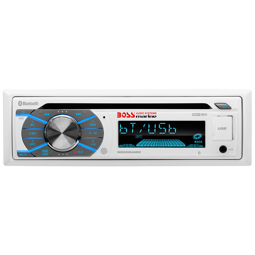 Boss Audio MR508UABW Marine Stereo w/AM/FM/CD/BT/USB - MR508UABW, made by Boss Audio - MR508UABW