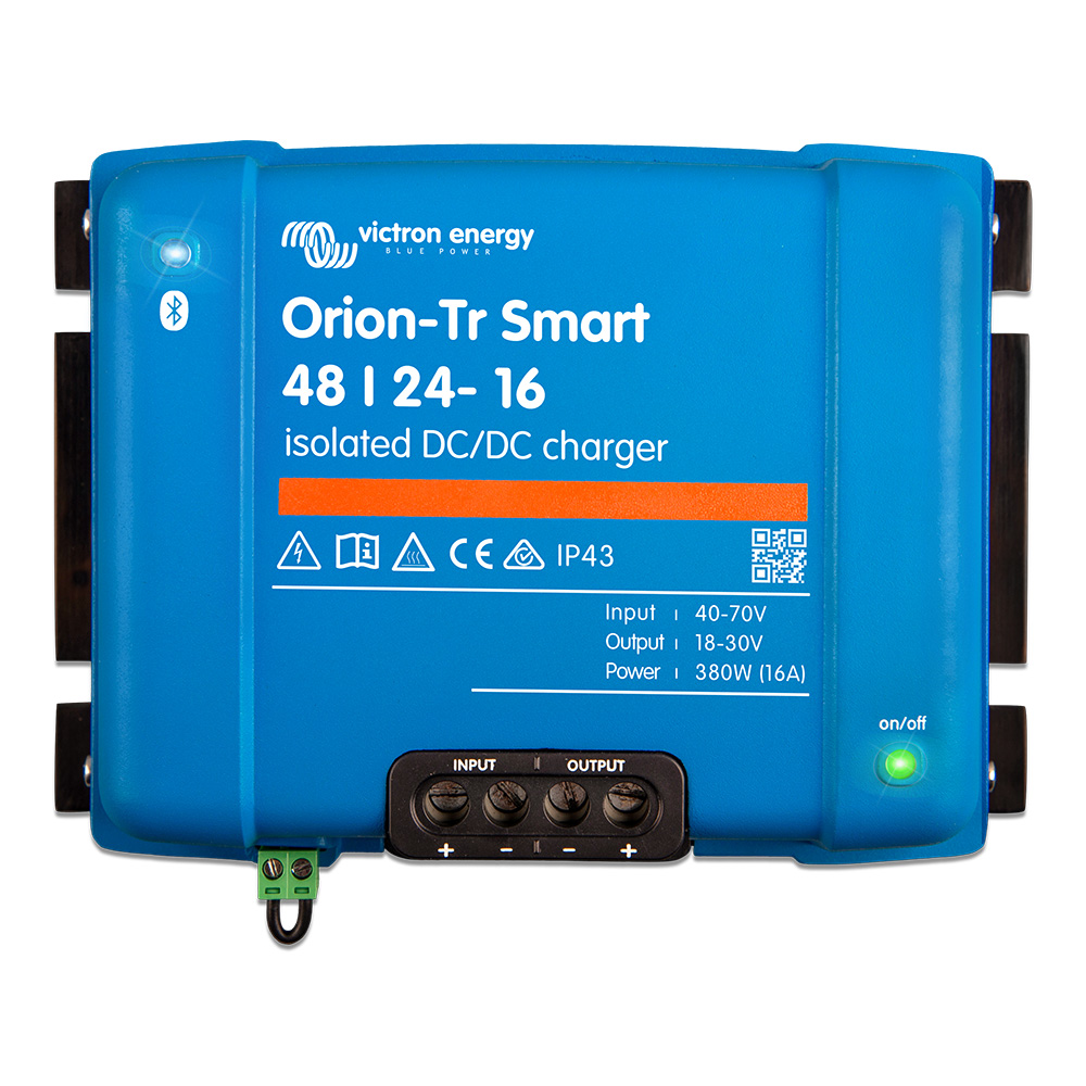 Victron Orion-Tr Smart 48/24-16A (380W) Isolated DC-DC Charger - ORI482438120, made by Victron Energy - ORI482438120 Victron Orion-Tr Smart 48/24-16A (380W) Isolated DC-DC Charger - ORI482438120, made by Victron Energy - ORI482438120