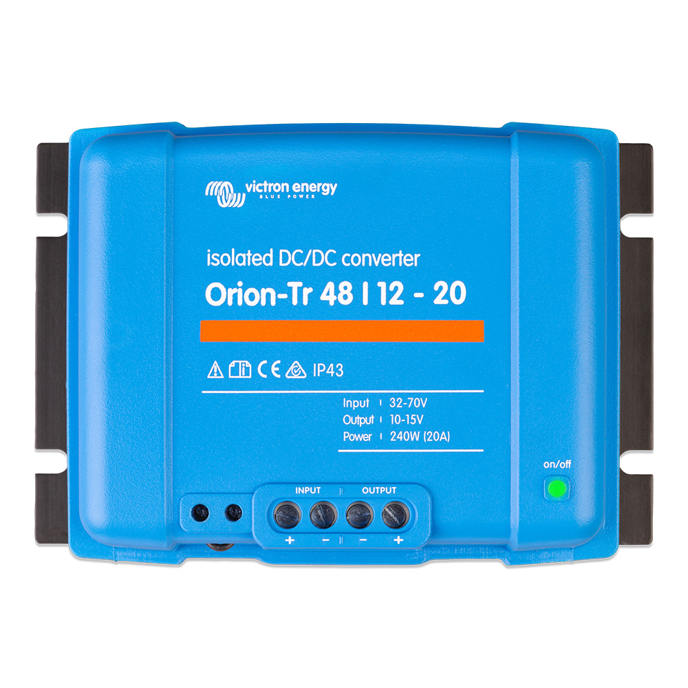 Victron Orion-Tr Smart DC-DC Charger Isolated 48/12 20A (240W) - ORI481224110, made by Victron Energy - ORI481224110 Victron Orion-Tr Smart DC-DC Charger Isolated 48/12 20A (240W) - ORI481224110, made by Victron Energy - ORI481224110