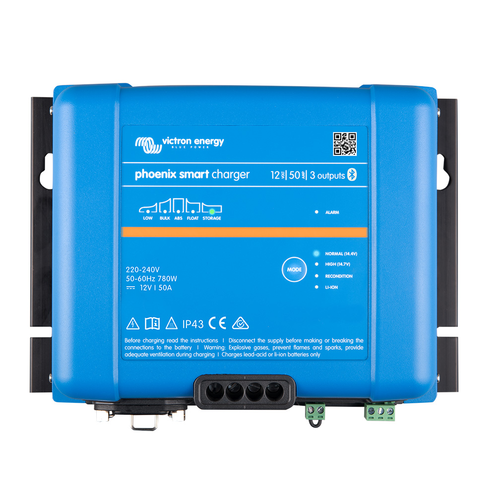 Victron Phoenix Smart IP43 Charger 12/50 (3) 120-240VAC Requires 5-15P Mains Cord - PSC125053095, made by Victron Energy - PSC125053095 Victron Phoenix Smart IP43 Charger 12/50 (3) 120-240VAC Requires 5-15P Mains Cord - PSC125053095, made by Victron Energy - PSC125053095