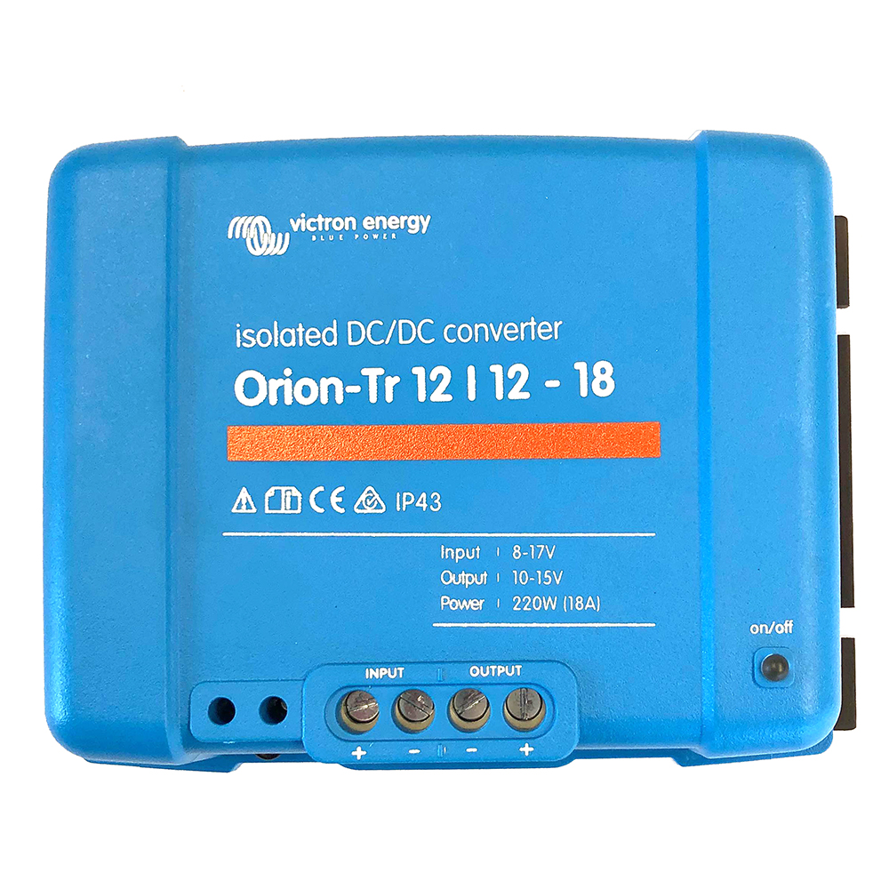 Victron Orion-TR DC-DC Converter - 12 VDC to 12 VDC - 18AMP Isolated - ORI121222110, made by Victron Energy - ORI121222110 Victron Orion-TR DC-DC Converter - 12 VDC to 12 VDC - 18AMP Isolated - ORI121222110, made by Victron Energy - ORI121222110