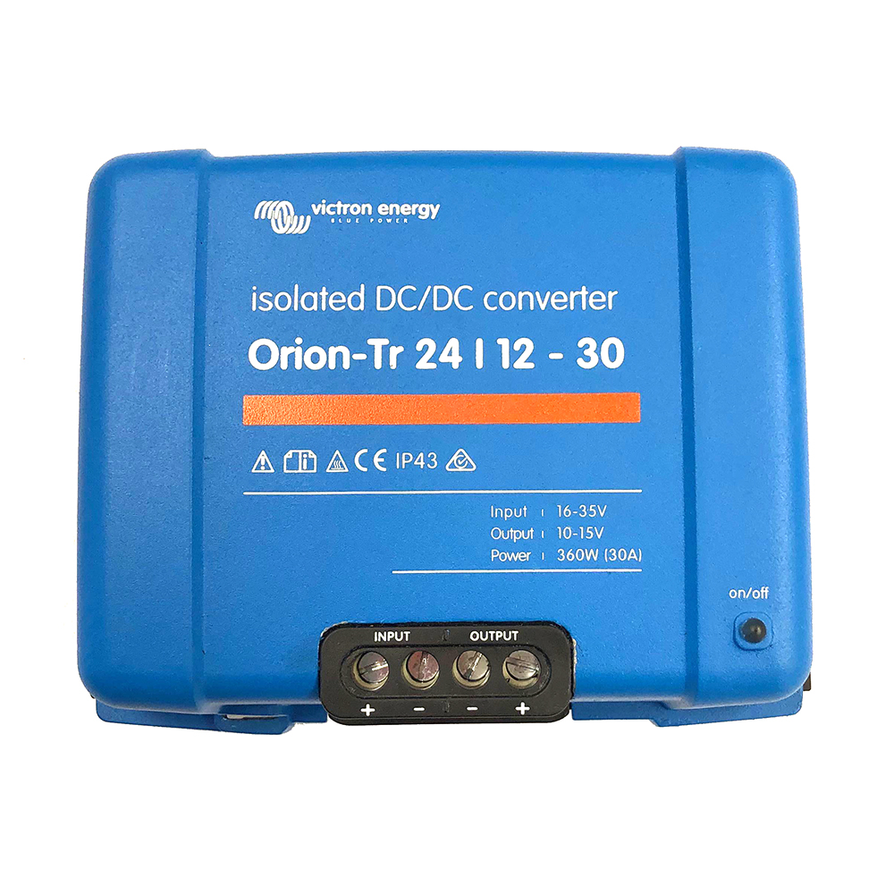 Victron Orion-TR DC-DC Converter - 24 VDC to 12 VDC - 30AMP Isolated - ORI241240110, made by Victron Energy - ORI241240110 Victron Orion-TR DC-DC Converter - 24 VDC to 12 VDC - 30AMP Isolated - ORI241240110, made by Victron Energy - ORI241240110