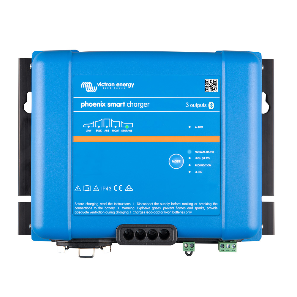 Victron Phoenix Smart IP43 Charger 24/25 (3) 120-240VAC Requires 5-15P Mains Cord - PSC242553095, made by Victron Energy - PSC242553095 Victron Phoenix Smart IP43 Charger 24/25 (3) 120-240VAC Requires 5-15P Mains Cord - PSC242553095, made by Victron Energy - PSC242553095