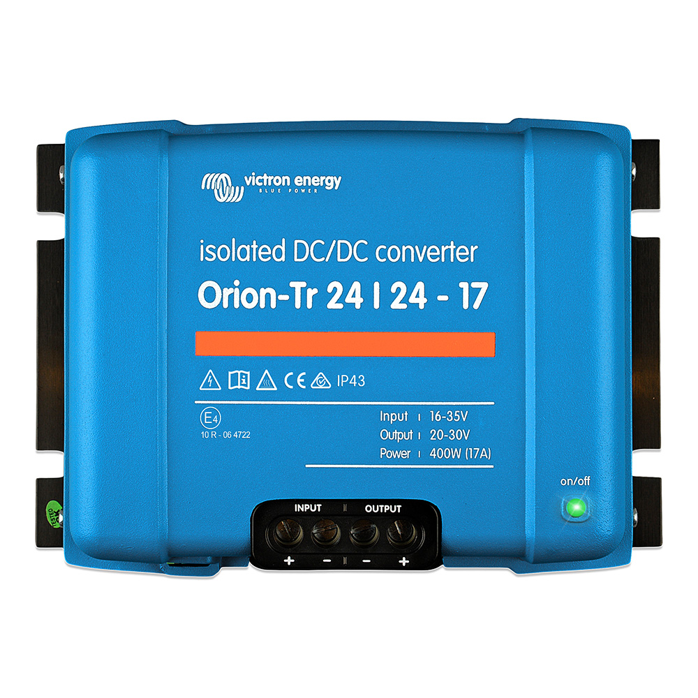 Victron Orion-TR Isolated DC-DC Converter - 24 VDC to 24 VDC - 400W - 17AMP - ORI242441110, made by Victron Energy - ORI242441110 Victron Orion-TR Isolated DC-DC Converter - 24 VDC to 24 VDC - 400W - 17AMP - ORI242441110, made by Victron Energy - ORI242441110