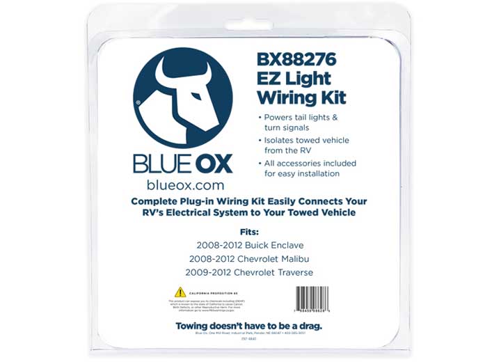 EZ Light RV To Car Wiring Harness Kit. - Blue Ox BX88276 Blue Ox BX88276
