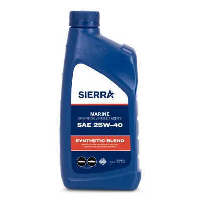Sierra Marine 25W-40 FC-W Synthetic 4-Stroke O/B Oil, 1 Liter - 18-9440-8 SIERRA MARINE 18-9440-8 Sierra Marine 25W-40 FC-W Synthetic 4-Stroke O/B Oil, 1 Liter - 18-9440-8 SIERRA MARINE 18-9440-8
