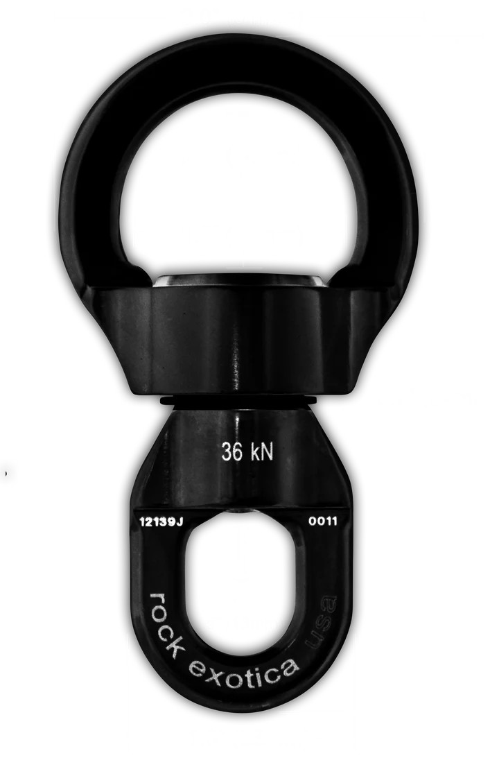Rock Exotica Rotator Round Stainless Steel Swivel (Small/Black) Rock Exotica Rotator Round Stainless Steel Swivel (Small/Black)