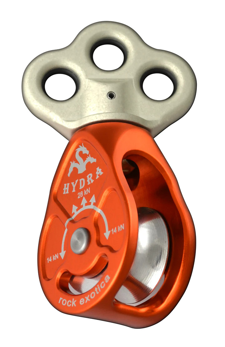 Rock Exotica Hydra Triple Attachment Swivel Pulley Rock Exotica Hydra Triple Attachment Swivel Pulley