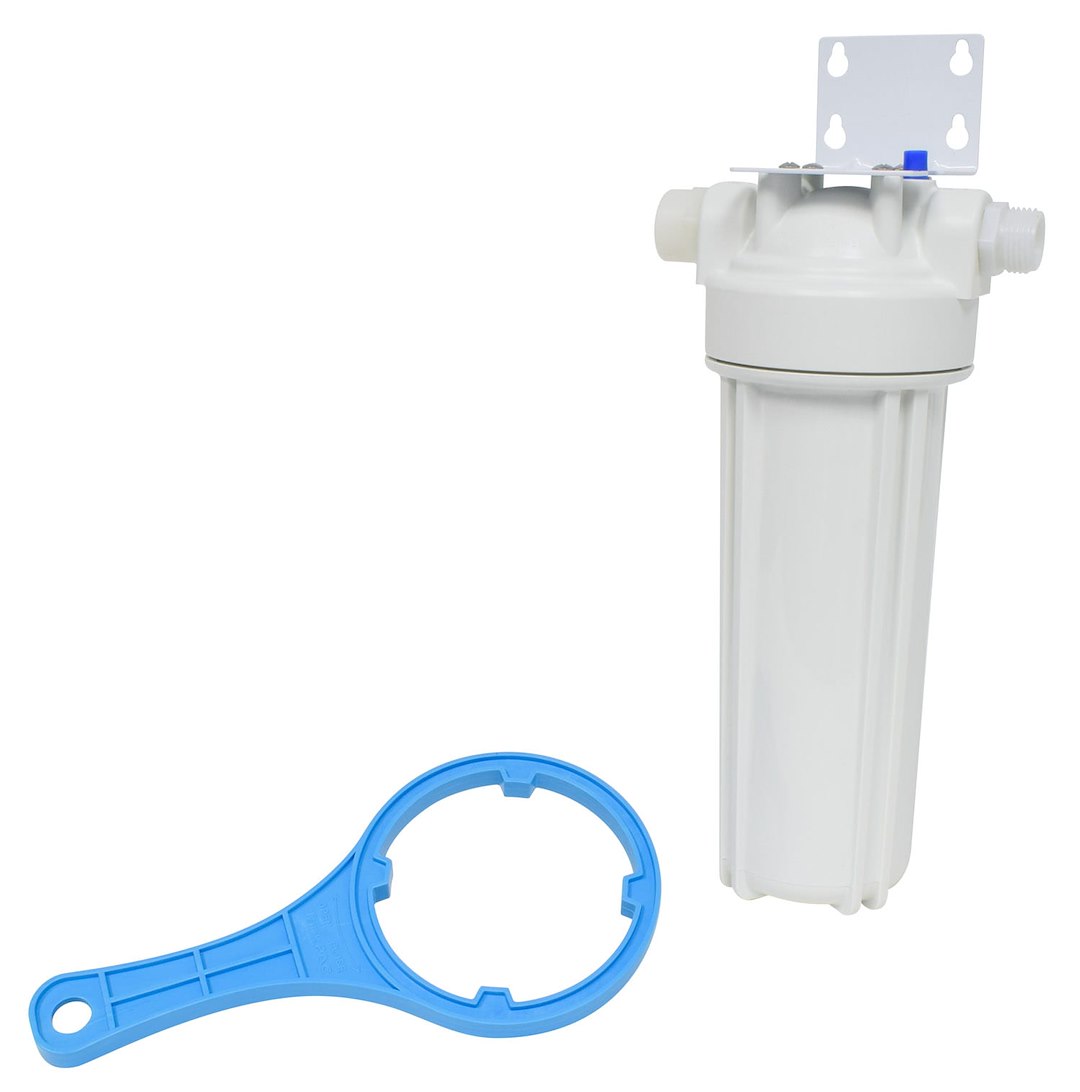 Valterra Exterior Filter System Single Housing W/8 Cartridge Wall Bracket And Wrench - A01-1138 Valterra Exterior Filter System Single Housing W/8 Cartridge Wall Bracket And Wrench - A01-1138