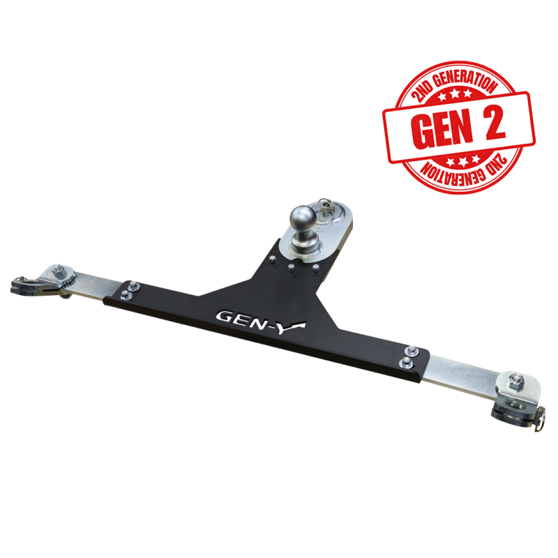 Gen-Y Dodge/RAM GoosePuck II 5in Offset Ball Puck Mount & 25K Towing w/Safety Chain Anchors - GH-21014 GEN-Y Hitch GH-21014