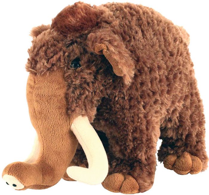 4" Woolly Mammoth Plush, made by Education Outdoors -
