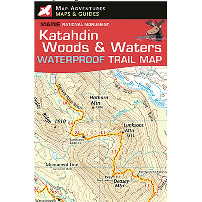 Katahdin Woods & Waters Map, made by Map Adventures -