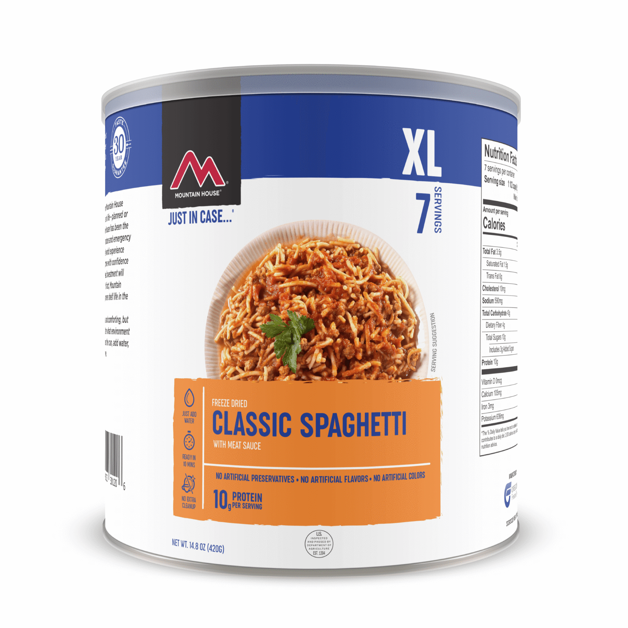 Mountain House Spaghetti Meat Sauce Can, made by Mountain House - 30122 Mountain House Spaghetti Meat Sauce Can, made by Mountain House - 30122