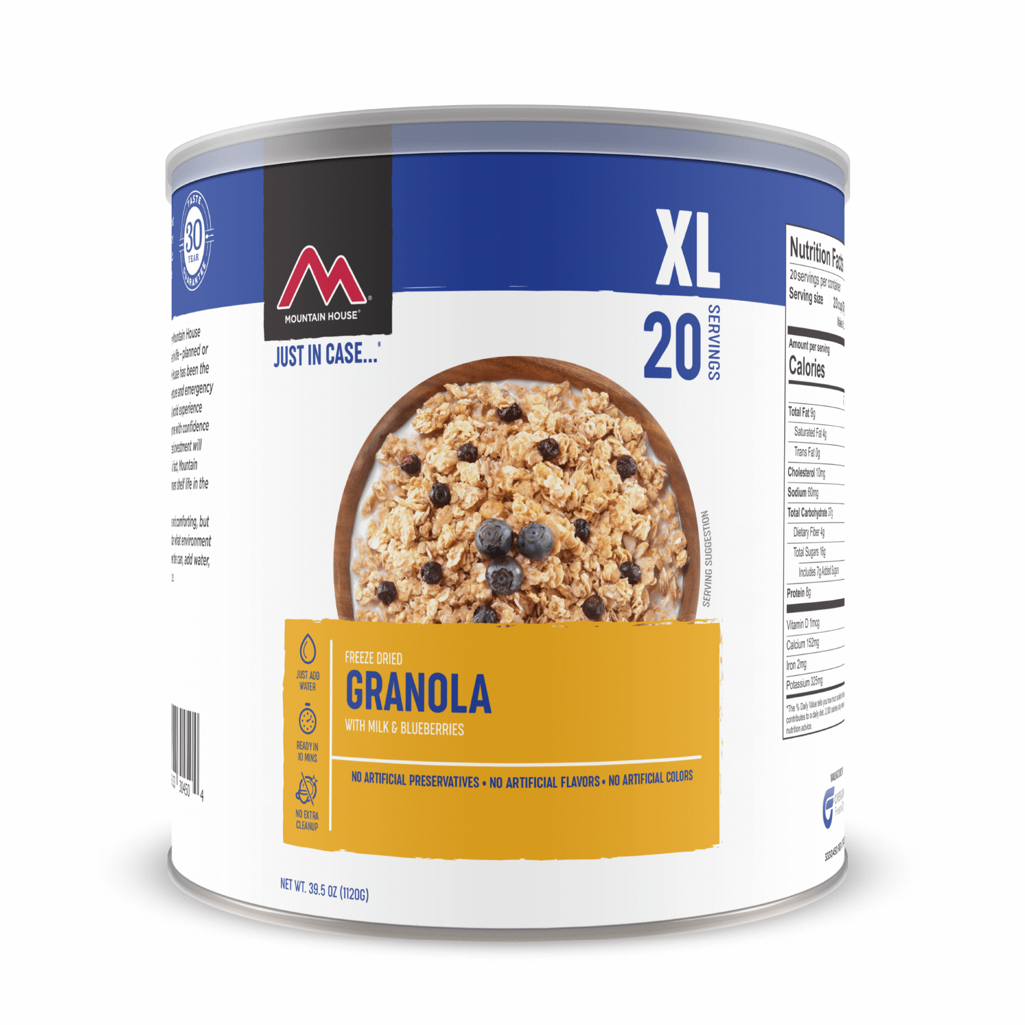 Granola Milk & Blubry Can Cl, made by Mountain House - Granola Milk & Blubry Can Cl, made by Mountain House -