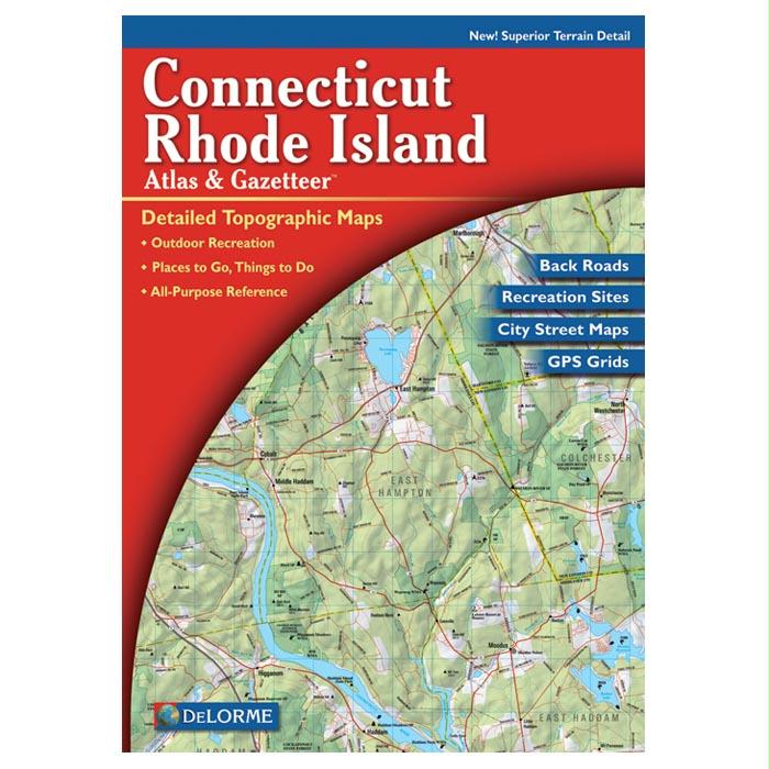 Connecticut/Rhode Island, made by Delorme -