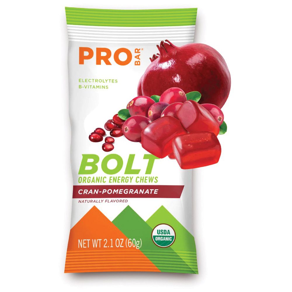 Bolt Organic Chews Cran-Pomegranate, made by Probar -