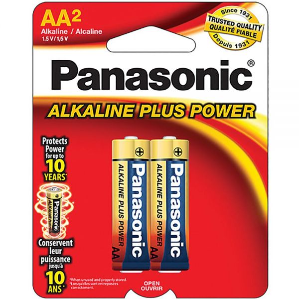 Alkaline Plus Power Aa 2-Pk, made by PANASONIC - Alkaline Plus Power Aa 2-Pk, made by PANASONIC -