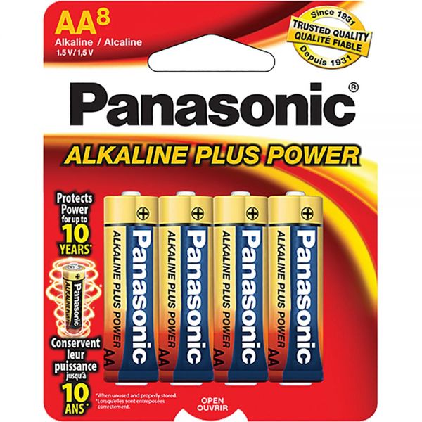 Alkaline Plus Power Aa 8-Pk, made by PANASONIC - Alkaline Plus Power Aa 8-Pk, made by PANASONIC -