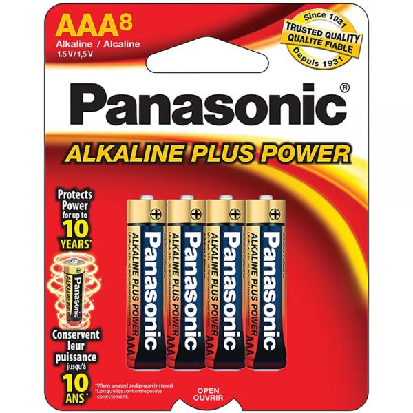 Alkaline Plus Power Aaa 8-Pk, made by PANASONIC - Alkaline Plus Power Aaa 8-Pk, made by PANASONIC -