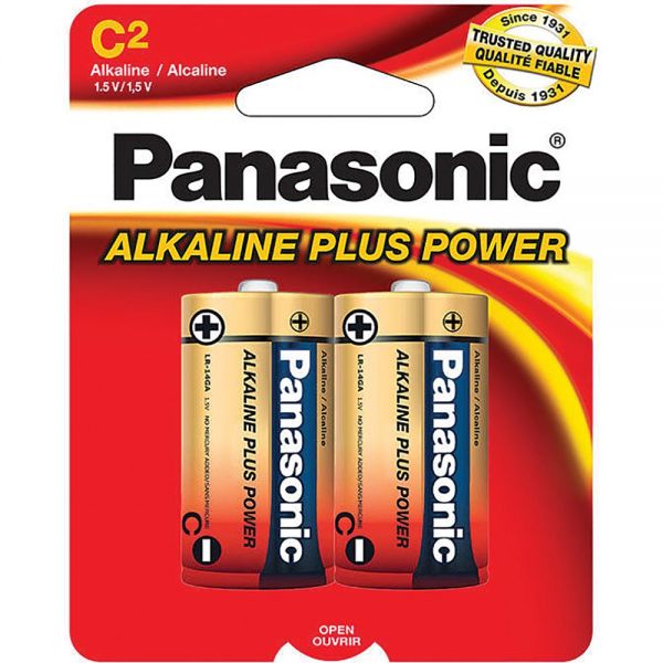 Alkaline Plus Power C 2-Pk, made by PANASONIC - Alkaline Plus Power C 2-Pk, made by PANASONIC -