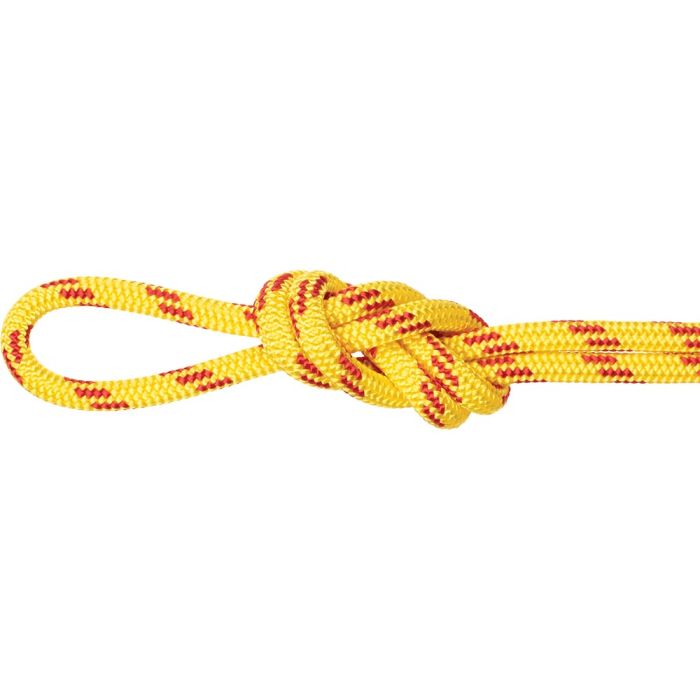 Prusik Cord 8Mm X 300' Yellow/Red, made by Maxim Climbing Ropes - C3831-08-00300