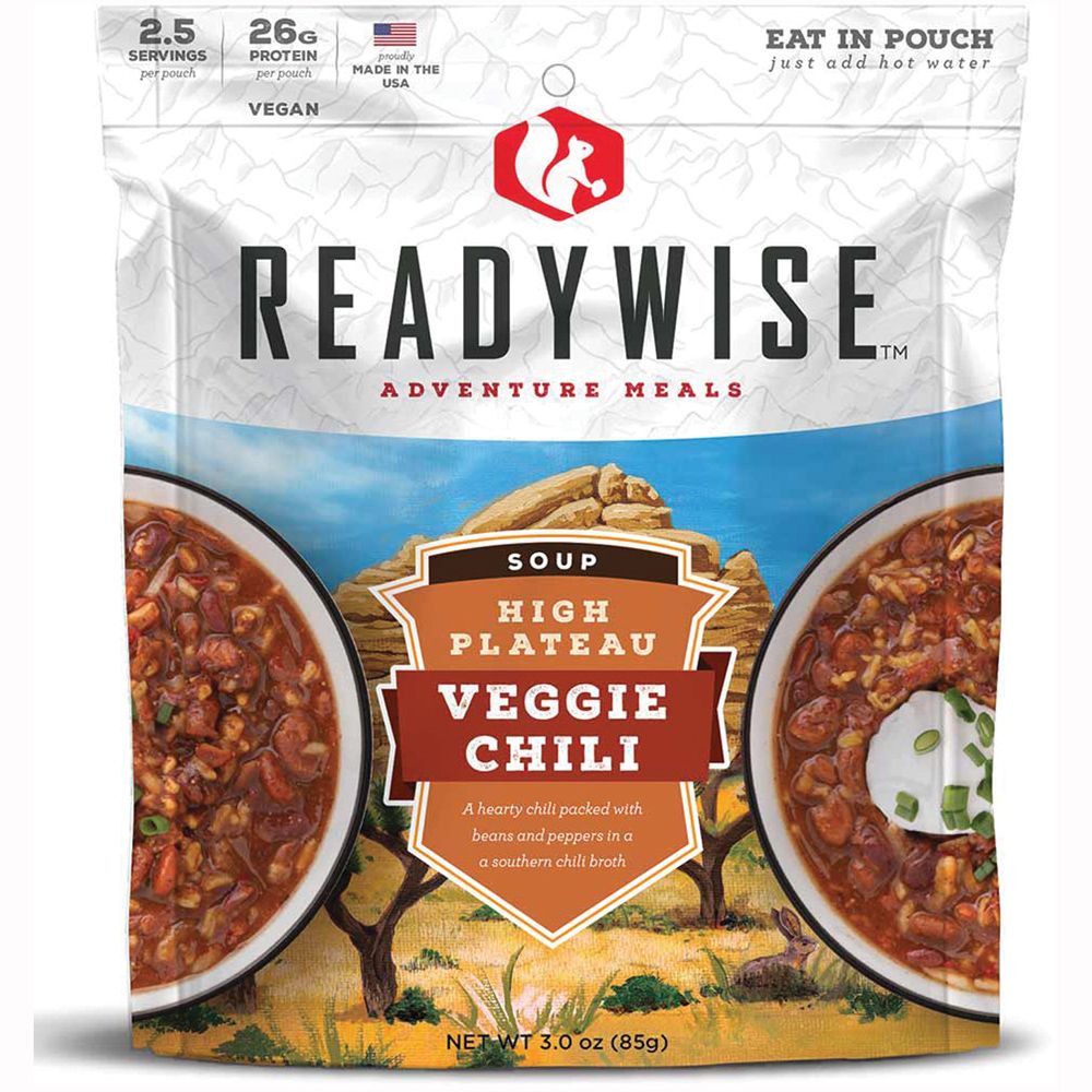 High Plateau Veggie Chili, made by READYWISE -