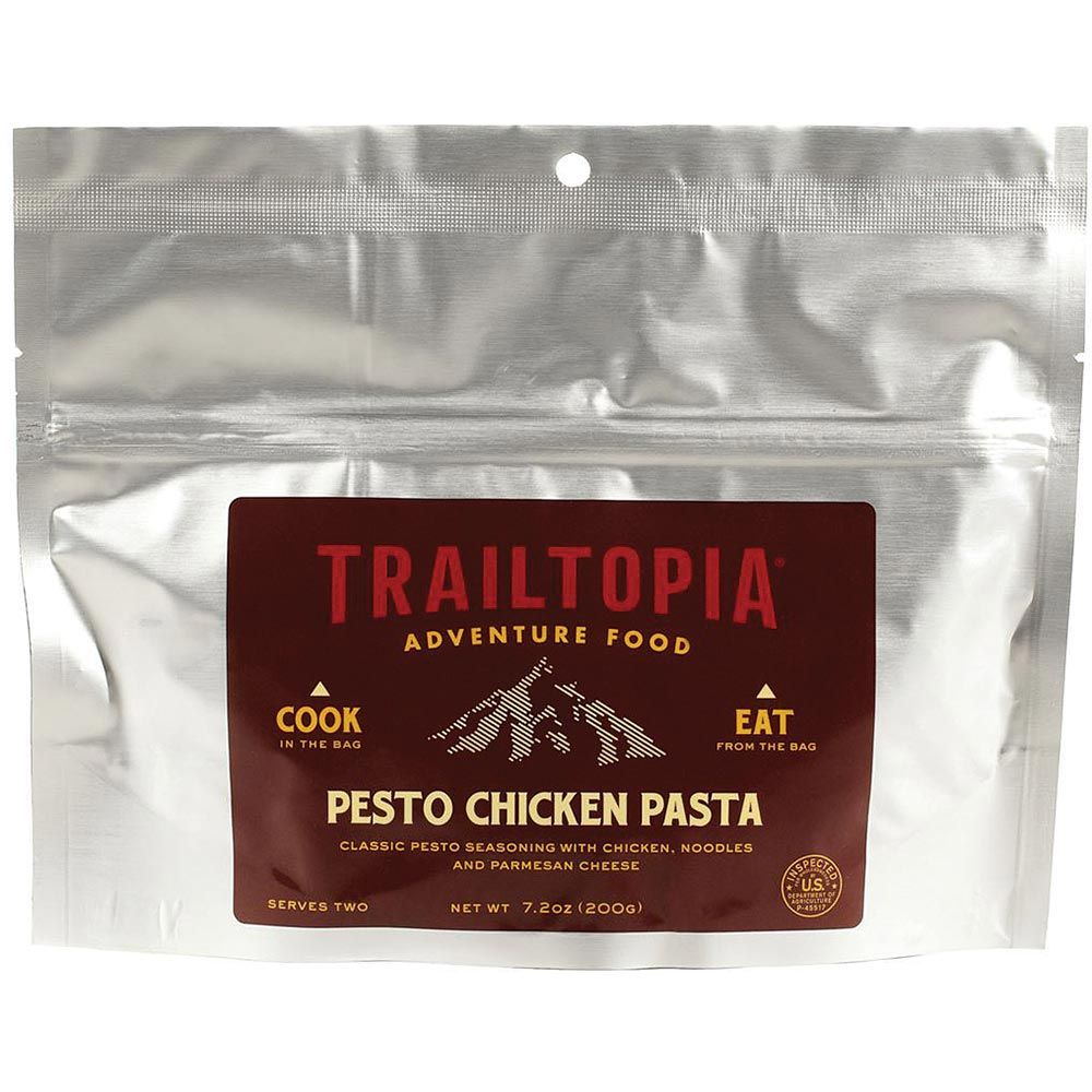 Pesto Chicken Pasta, made by TRAILTOPIA - Pesto Chicken Pasta, made by TRAILTOPIA -