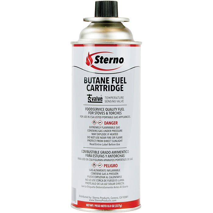Sterno 8Oz Butane W/Tsv, made by Sterno -