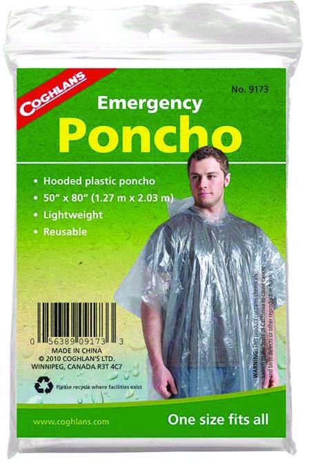 Emergency Poncho, made by Coghlans -