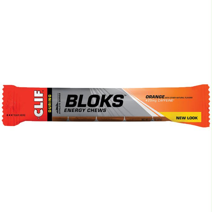 Clif Shot Blok Orange Caffeine, made by Clif Bar -