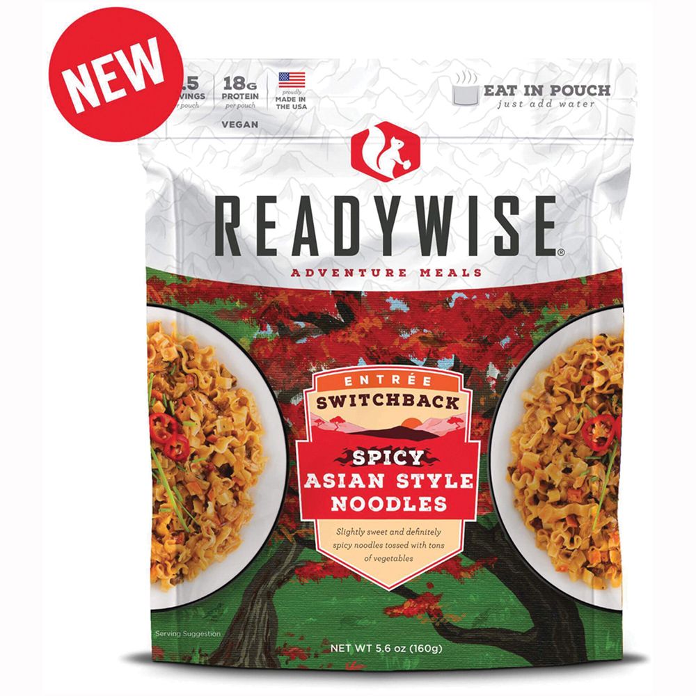 Spicy Asian Style Noodles, made by READYWISE -