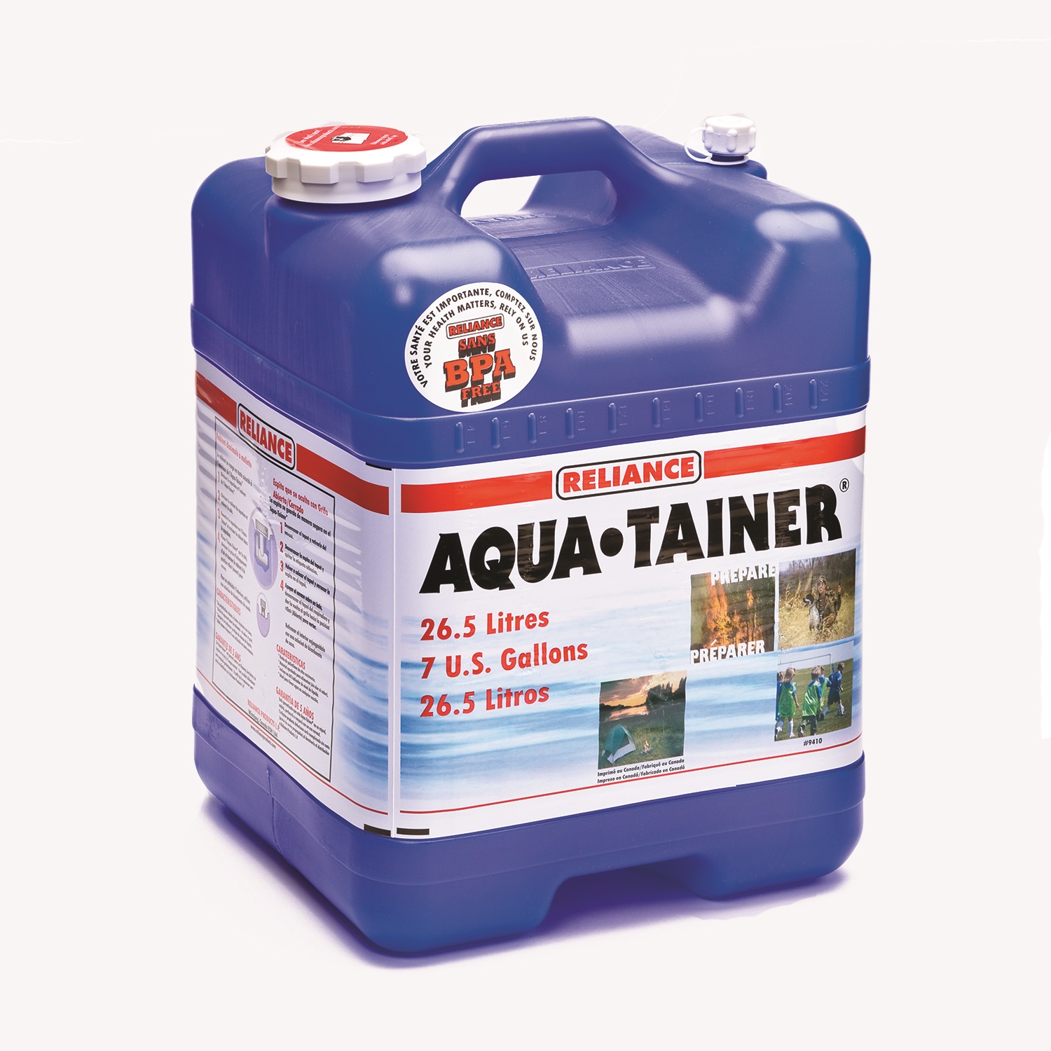 Reliance Aqua-Tainer Water Container 7 Gallon, made by Reliance -