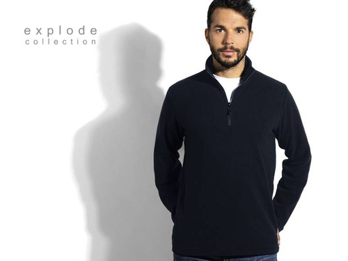 EXPLODE GLECHER ZIP Polished polar sweatshirt with zipper to half 52.031