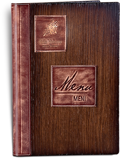 980. Wood-leather menu A4