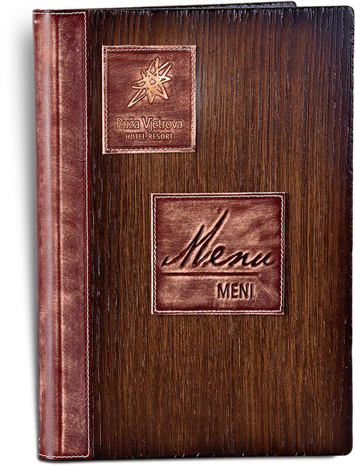 980. Wood-leather menu A4