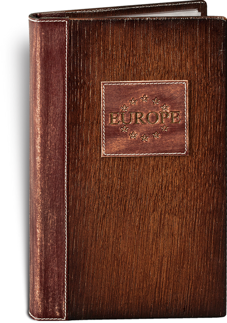 978. Wood-leather menu