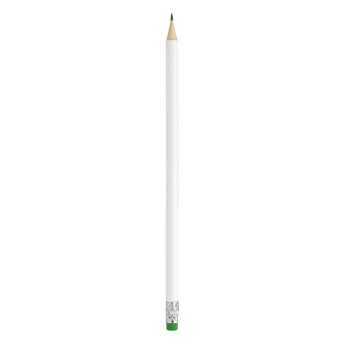 PIGMENT WHITE Wooden pencil HB with eraser