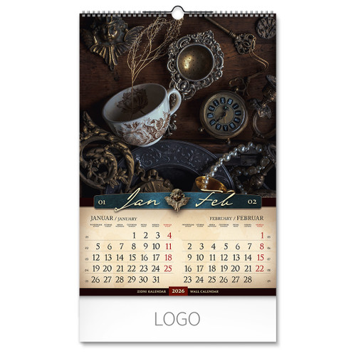 ANTIQUE Zidni kalendar: 7 listova, dvomesečni ANTIQUE Zidni kalendar: 7 listova, dvomesečni